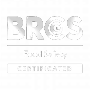 Logotipo de BRCGS en color blanco
