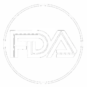 Logotipo de FDA en color blanco